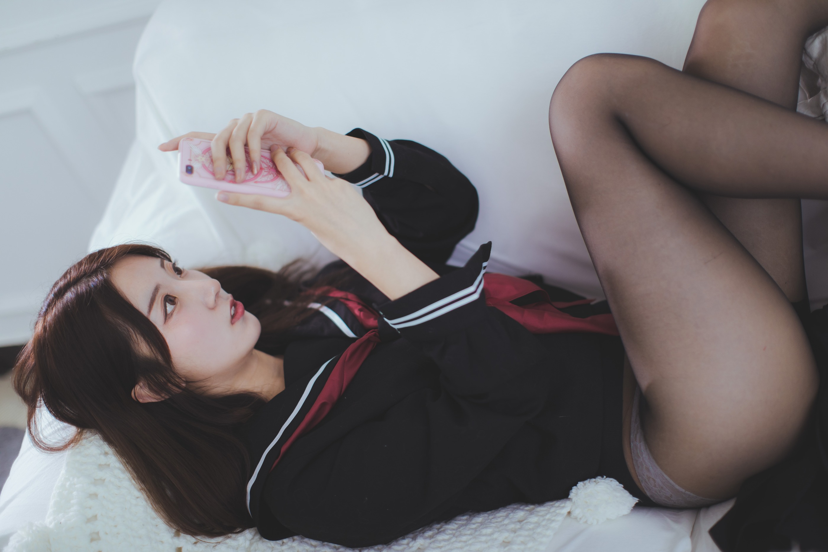 图片[1]-黑川 – NO.013 日常写真真爱版-黑色JK制服[52P]-XikXak